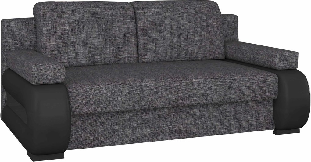 Καναπές - κρεβάτι Lauren-Γκρι - Μαύρο - 200.00Χ100.00Χ90.00cm