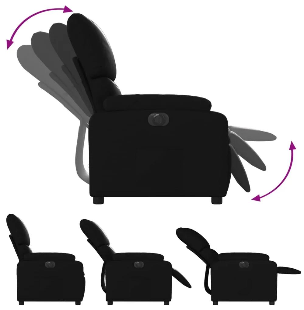 vidaXL Πολυθρόνα Ανακλινόμενη Ηλεκτρική Μαύρη από Συνθετικό Δέρμα