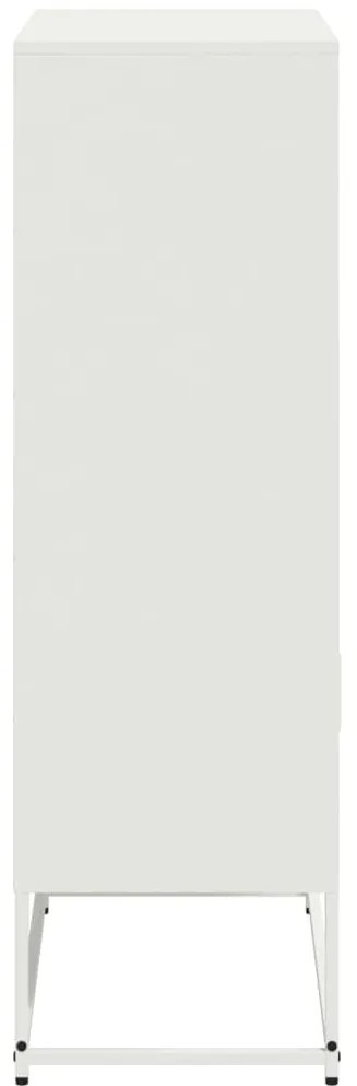 vidaXL Ραφιέρα Λευκή 68,5x38,5x123,5 εκ. από Ατσάλι