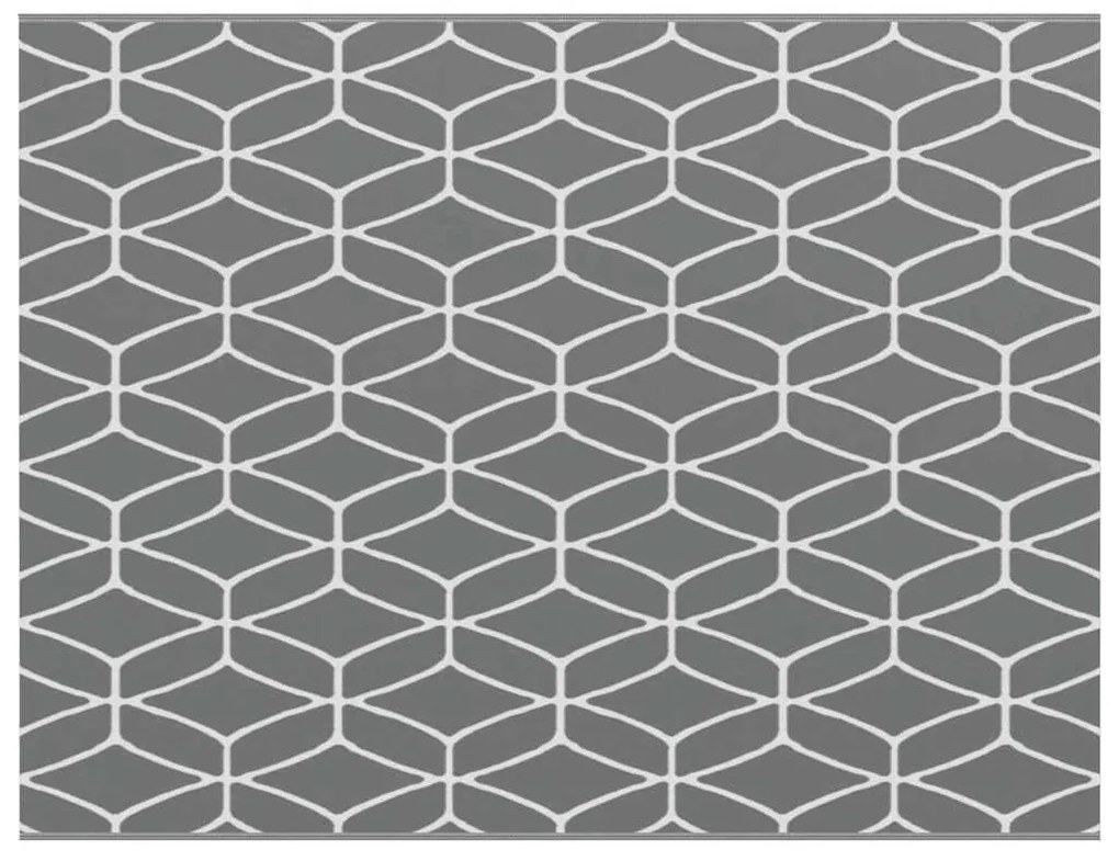 vidaXL Χαλί εξωτερικού χώρου Γκρι και λευκό 250 x 300 cm PP