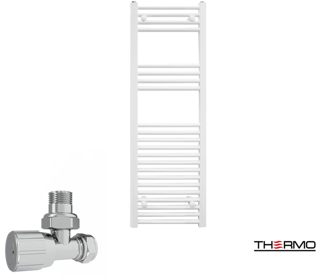 Thermo ALTO Θερμαινόμενη πετσετοκρεμάστρα από Mild Steel με υδραυλική λειτουργία, 120x40cm White