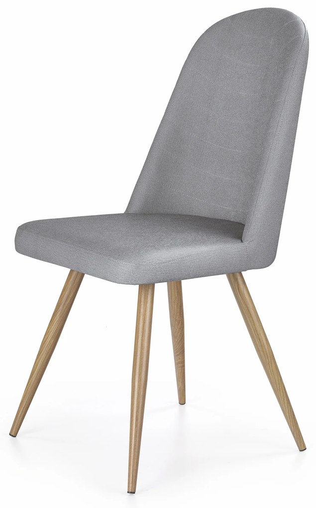 K214 chair, color: grey / honey oak DIOMMI V-CH-K/214-KR-POPIEL-D.MIODOWY DIOMMI-60-20951