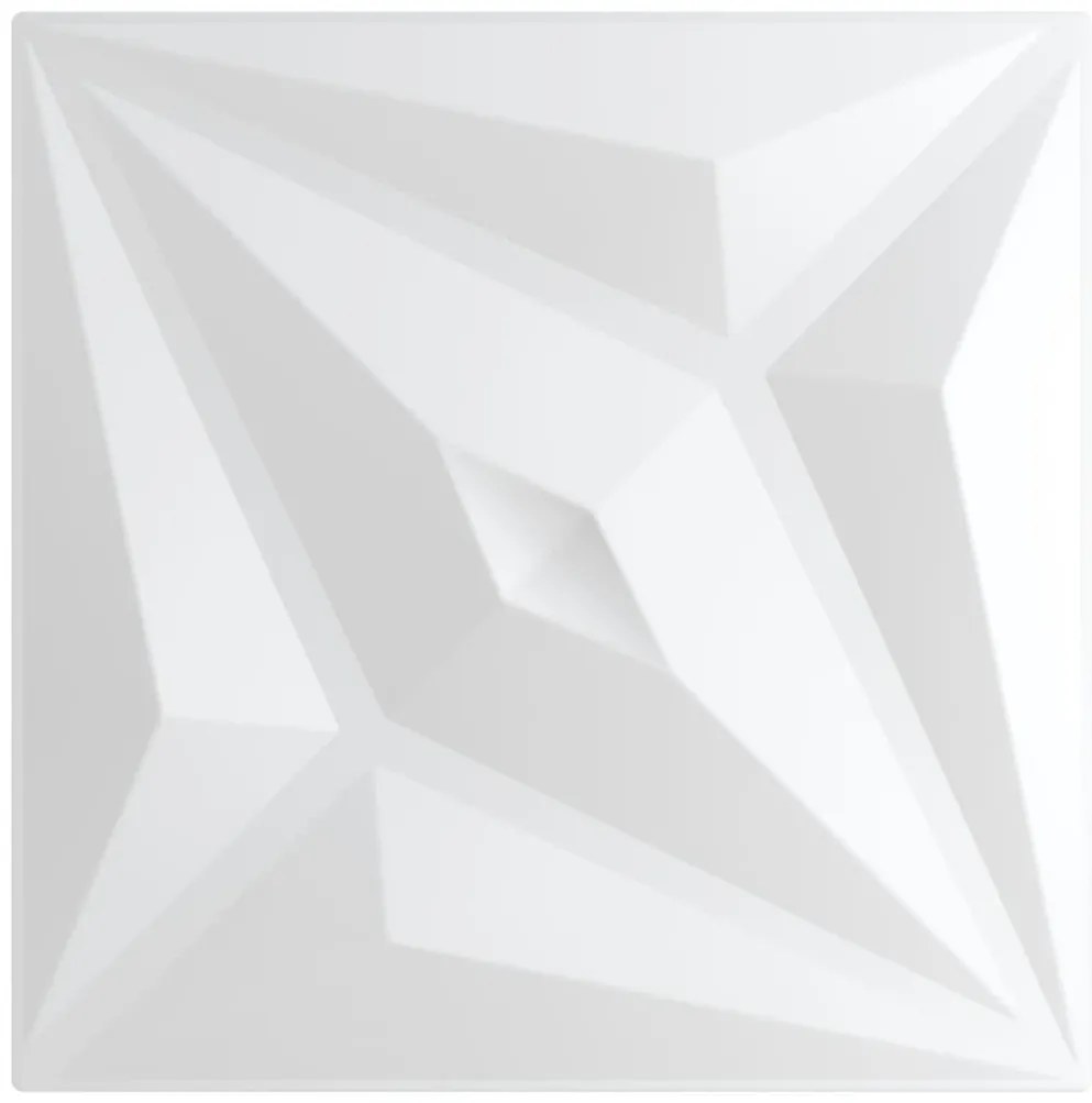 vidaXL Πάνελ Τοίχου 24 Τεμ. Σχέδιο Αστέρι Λευκά 50x50 εκ. 6 μ² από XPS