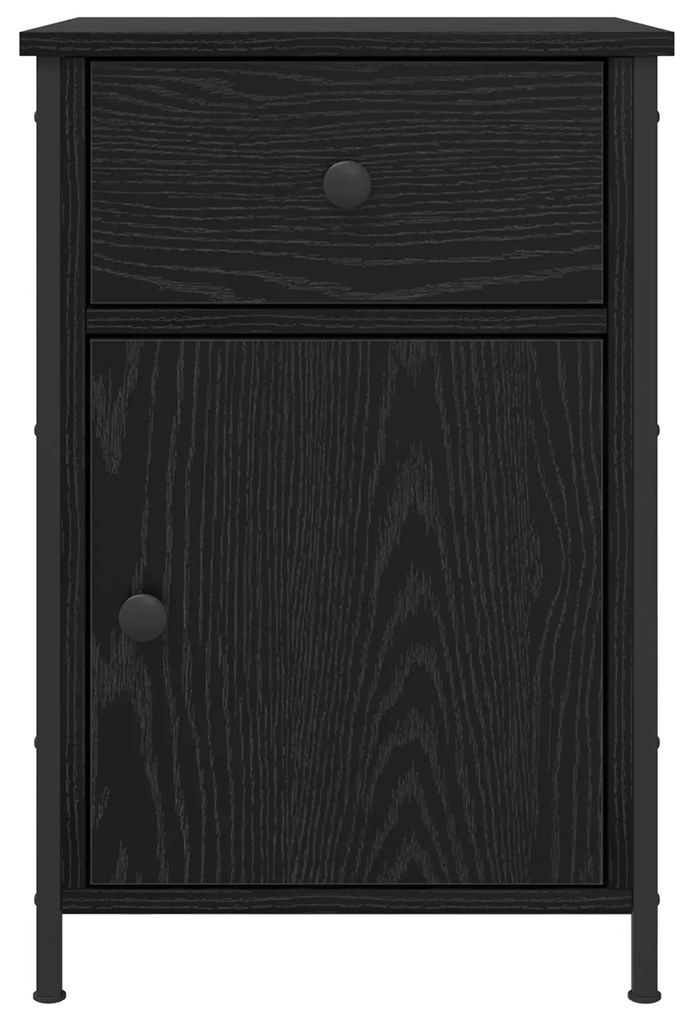 vidaXL Κομοδίνο Μαύρο Ξύλο 40x42x60 εκ. Επεξεργασμένο Ξύλο