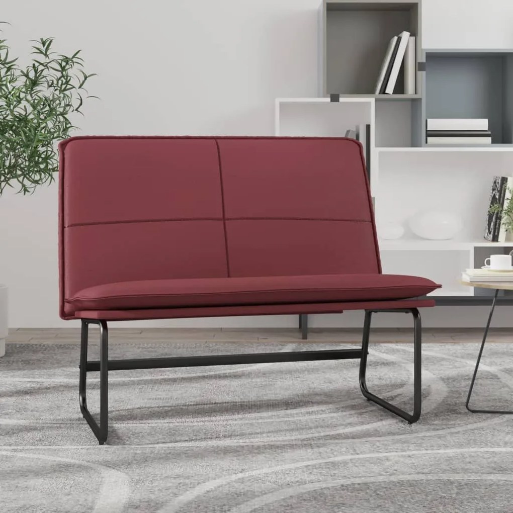 vidaXL Πάγκος Μπορντό 100x75x76 εκ. από Συνθετικό Δέρμα