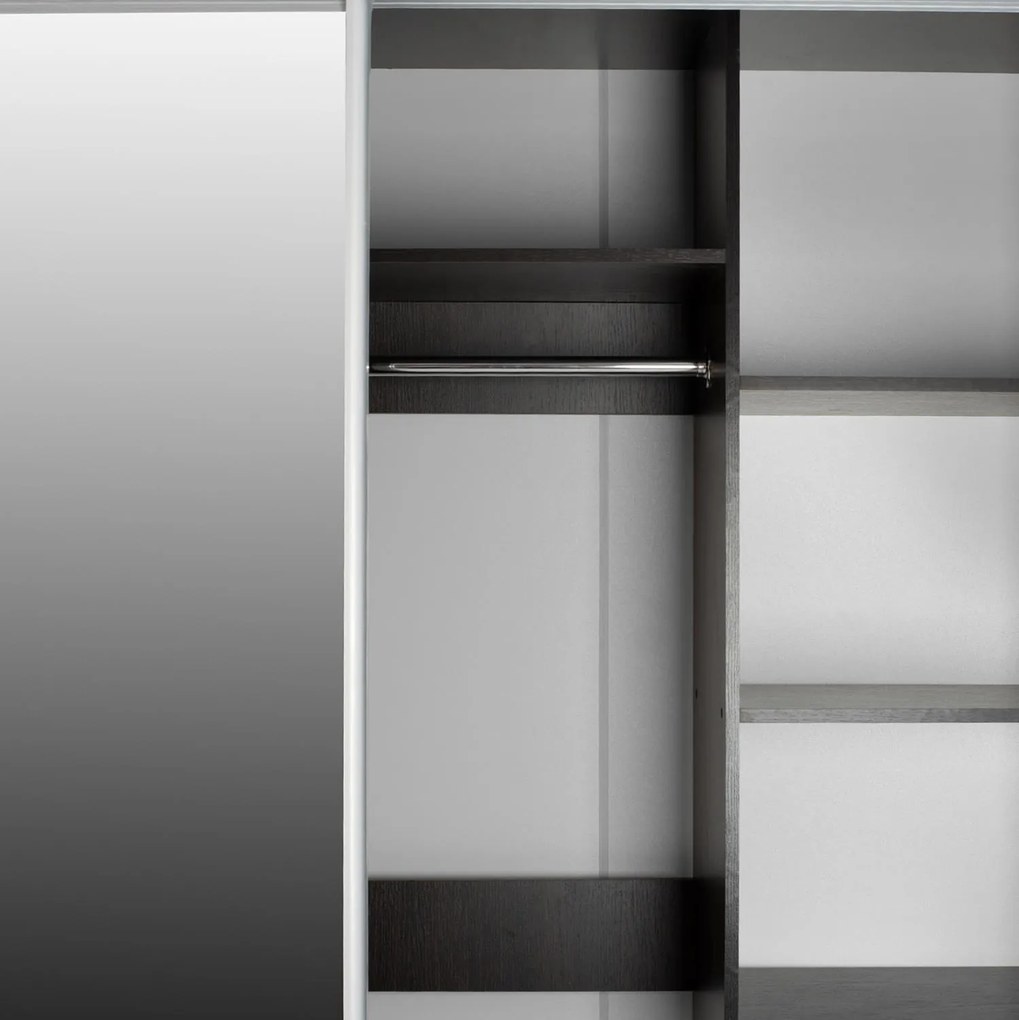 Ντουλάπα Συρόμενη ADLER Δίφυλλη με Καθρέπτη Wenge 160x60x210Υεκ. 160x60x210 εκ.