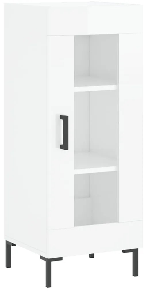vidaXL Ντουλάπι Γυαλιστερό Λευκό 34,5x34x90 εκ. Επεξεργασμένο Ξύλο