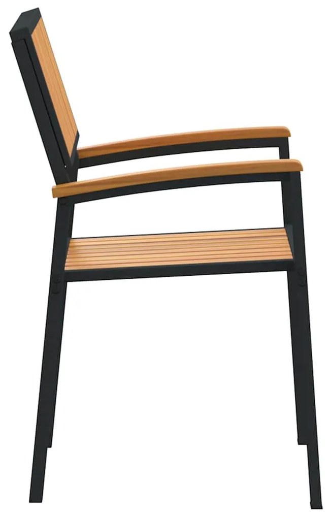 vidaXL Στοιβαζόμενη Καρέκλα 6 pcs Καφέ 56 x 57 x 87 εκ