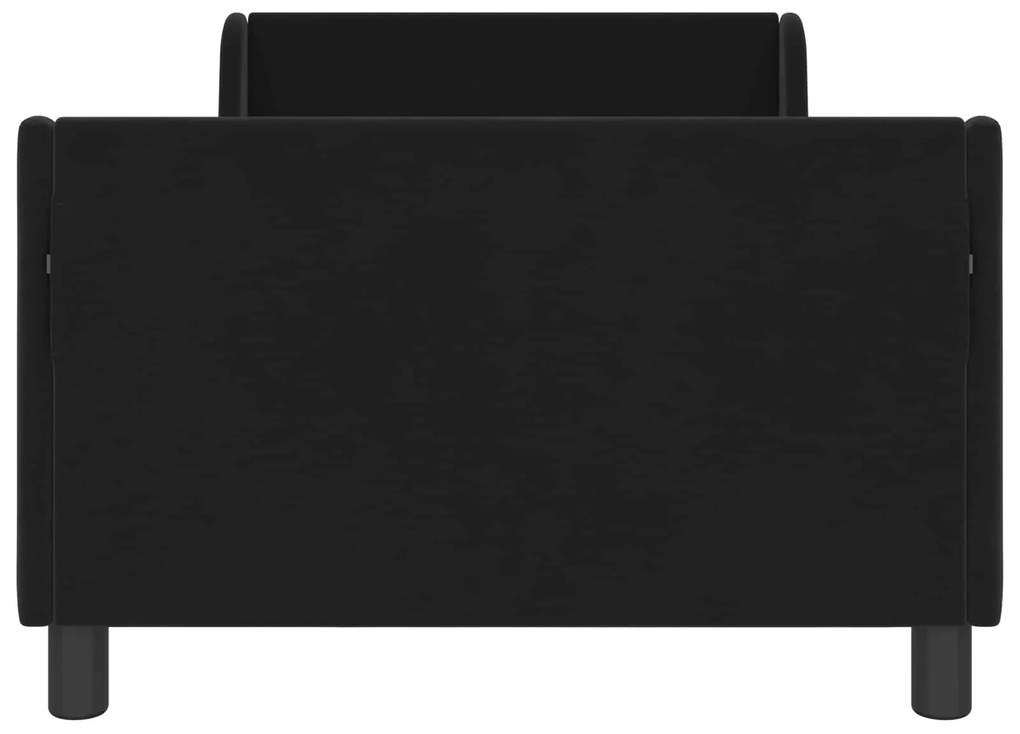 vidaXL Κρεβάτι Παιδικής Κρεβατοκάμαρας με Κεφαλάκι Μαύρο 90 x 190 cm