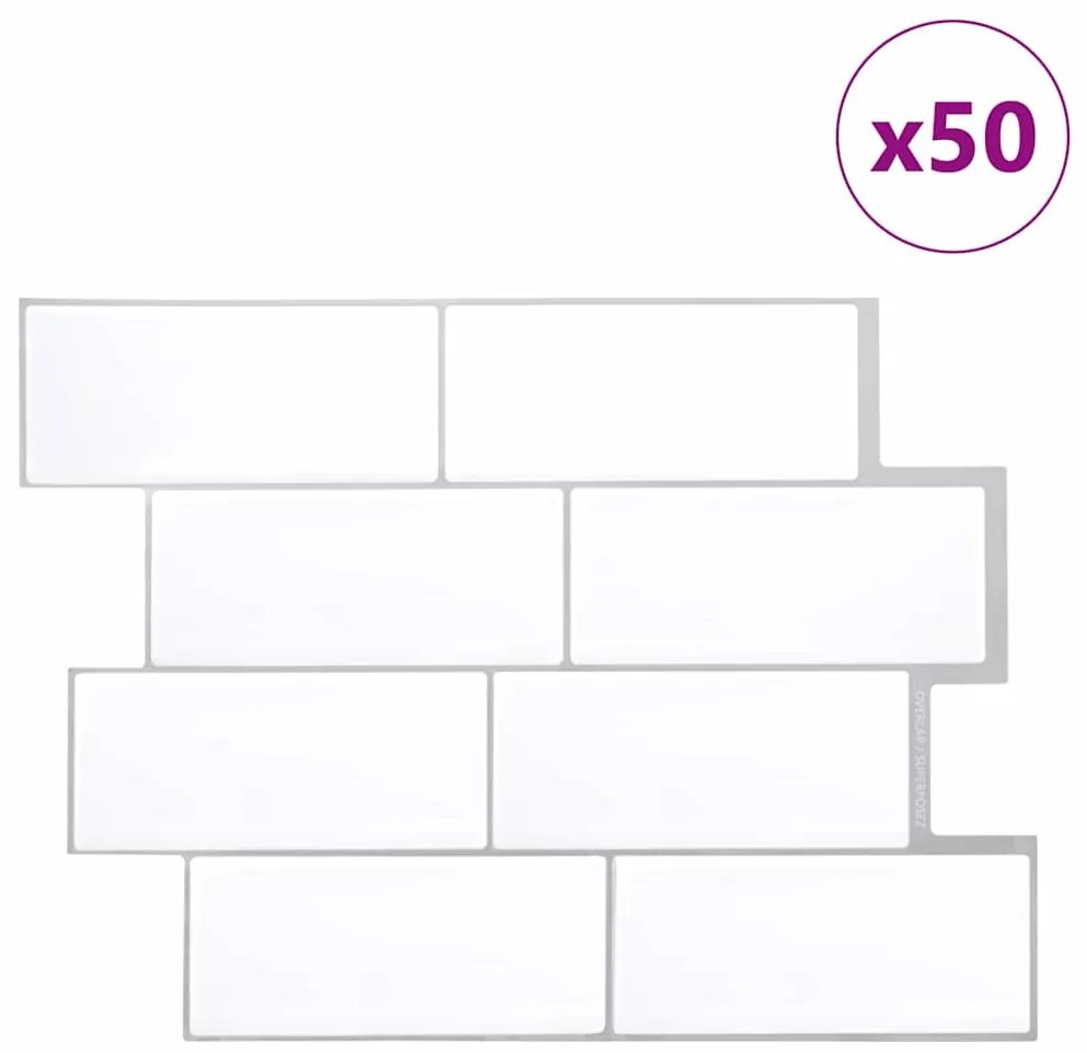 vidaXL Πλακάκι Subway 20 pcs Λευκό Γκρι 29 x 21 εκ