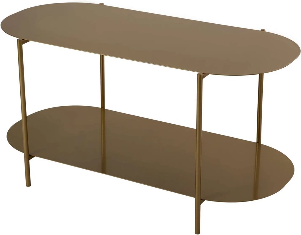 Τραπεζάκι Σαλονιού Χρυσό DOGO 100x51x45