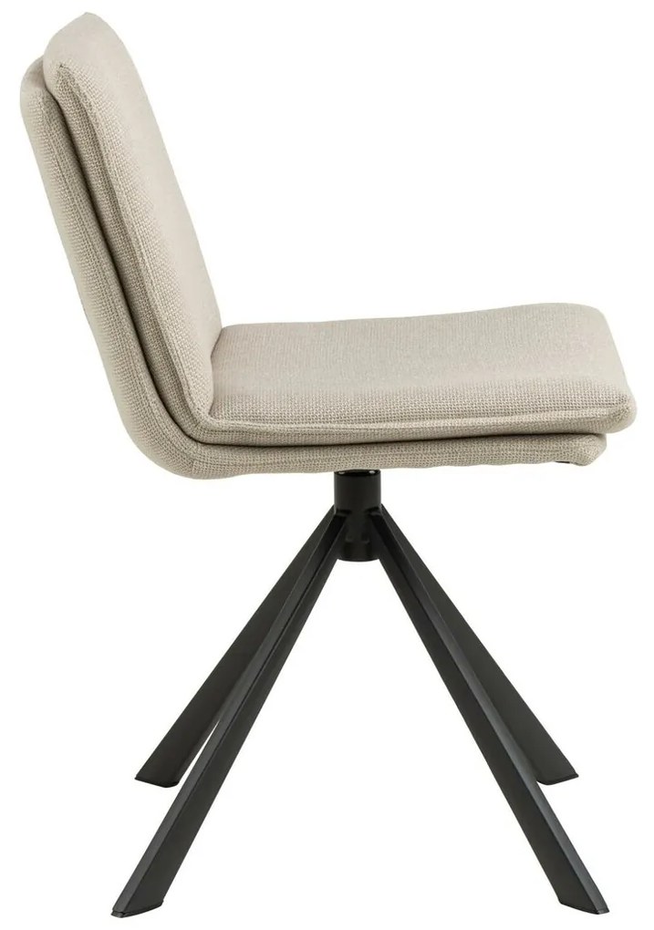 Καρέκλα Oakland 898, Beige, Μαύρο, 85x48x59cm, 8 kg, Ταπισερί, Μεταλλικά, Ξύλο | Epipla1.gr
