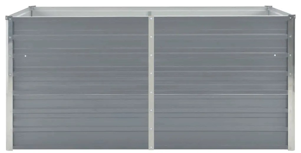 vidaXL Ζαρντινιέρα Ψηλή Γκρι 160 x 80 x 45 εκ. Γαλβανισμένος Χάλυβας