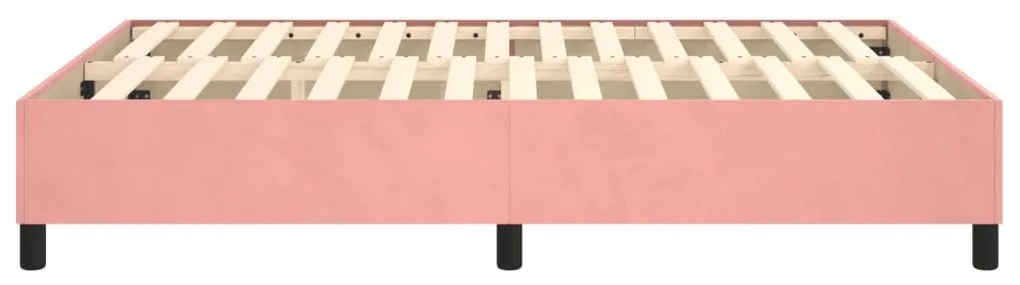 vidaXL Πλαίσιο Κρεβατιού Ροζ 140 x 190 εκ. Βελούδινο
