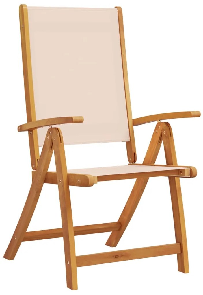 vidaXL Σετ Τραπεζαρίας Κήπου 7 Τεμαχίων Μασίφ Ξύλο Ακακίας / Τεξτιλίνη