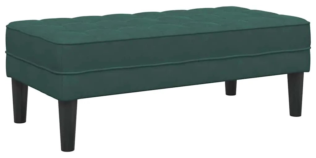 vidaXL Παγκάκι Σκούρο Πράσινο 113x57x39 εκ. Βελούδο