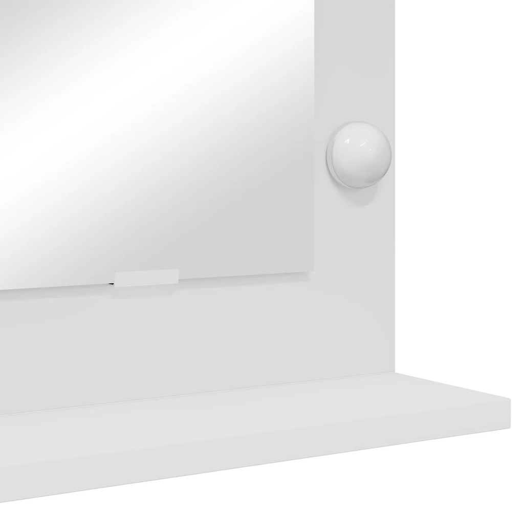 vidaXL Καθρέφτης Vanity  με LED φώτα Λευκό 60x45x18 εκ.