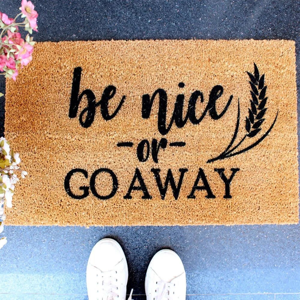 Πατάκι Εισόδου Go Away 796LMN9804 70x40cm Brown-Black Aberto Design 70x40
