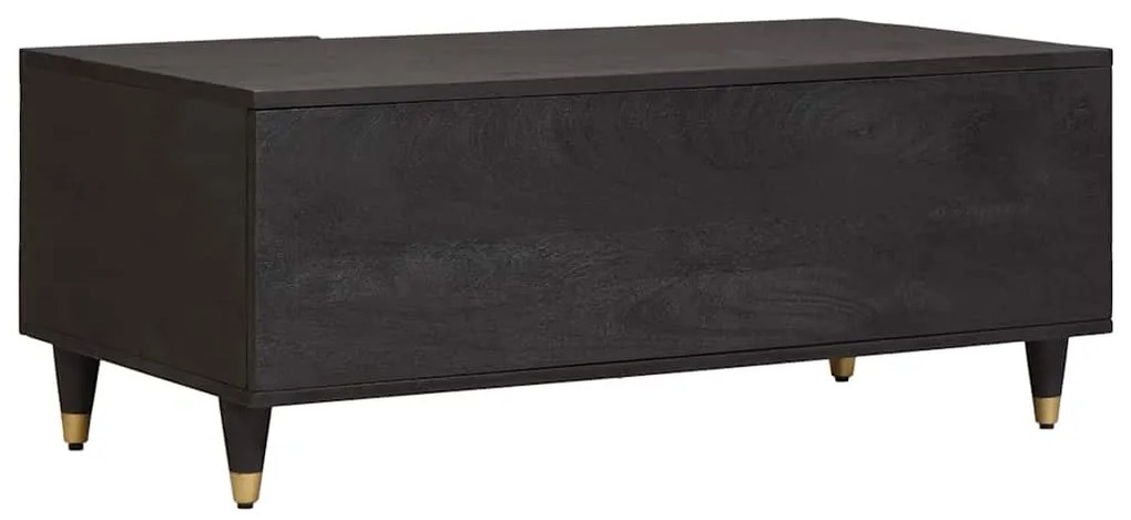 vidaXL Τραπεζάκι σαλονιού Μαύρο 100 x 54 x 40 εκ Στερεό ξύλο μάνγκο