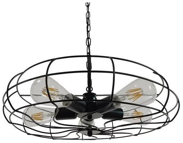 Κρεμαστό Φωτιστικό Οροφής  Μαύρο Φ46 GloboStar HELIX 01164-1164-Μαύρο 01164