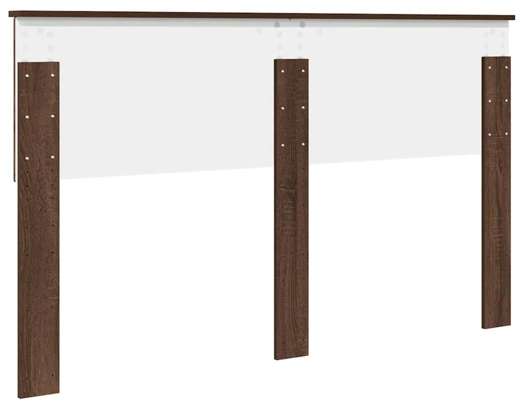 vidaXL Κεφαλάρι με κεφαλάρι Καφέ δρυς 150 cm Επεξεργασμένο ξύλο