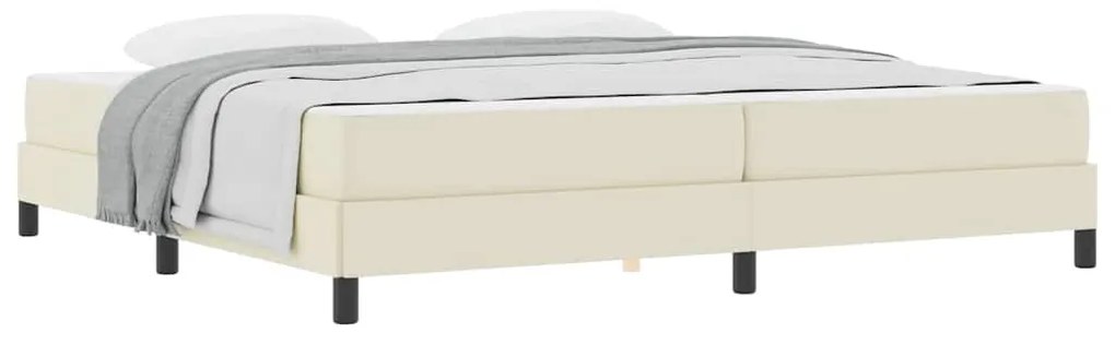 vidaXL Κρεβάτι Άλλο Κρεμ 200 x 200 cm Τεχνητό δέρμα