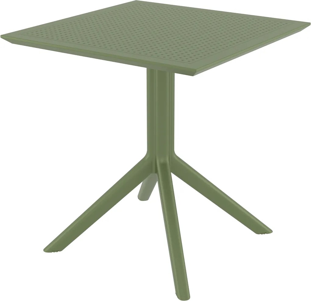 SKY OLIVE GREEN 70X70X74εκ. ΤΡΑΠΕΖΙ ΠΟΛ/ΝΙΟΥ