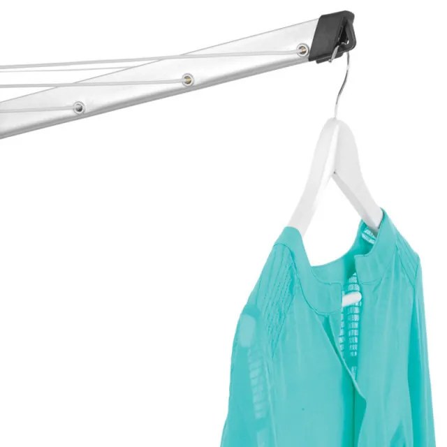 Brabantia Lift-O-Matic Advance Εξωτερικός χώρος 90300254, 50 m, Ρυθμιζόμενο ύψος, Μεταλλική ακίδα εκσκαφής, Θήκη, Τσάντα με κλιπς, Ανθεκτικό στη διάβρωση, Inox