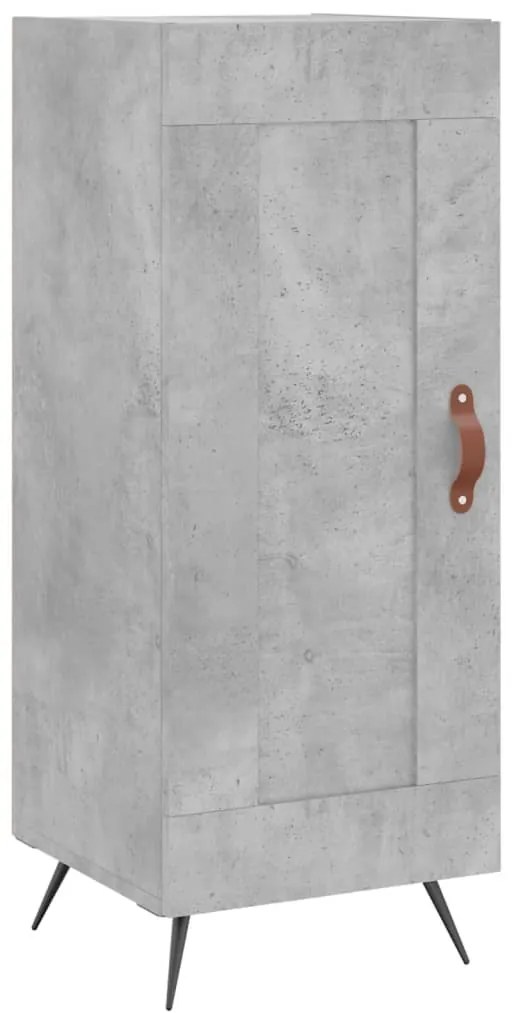 vidaXL Ντουλάπι Γκρι Σκυροδέματος 34,5x34x180 εκ. Επεξεργασμένο Ξύλο