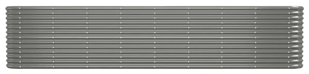 vidaXL Ζαρντινιέρα Γκρι 332x40x68 εκ. Γαλβανισμένος χάλυβας