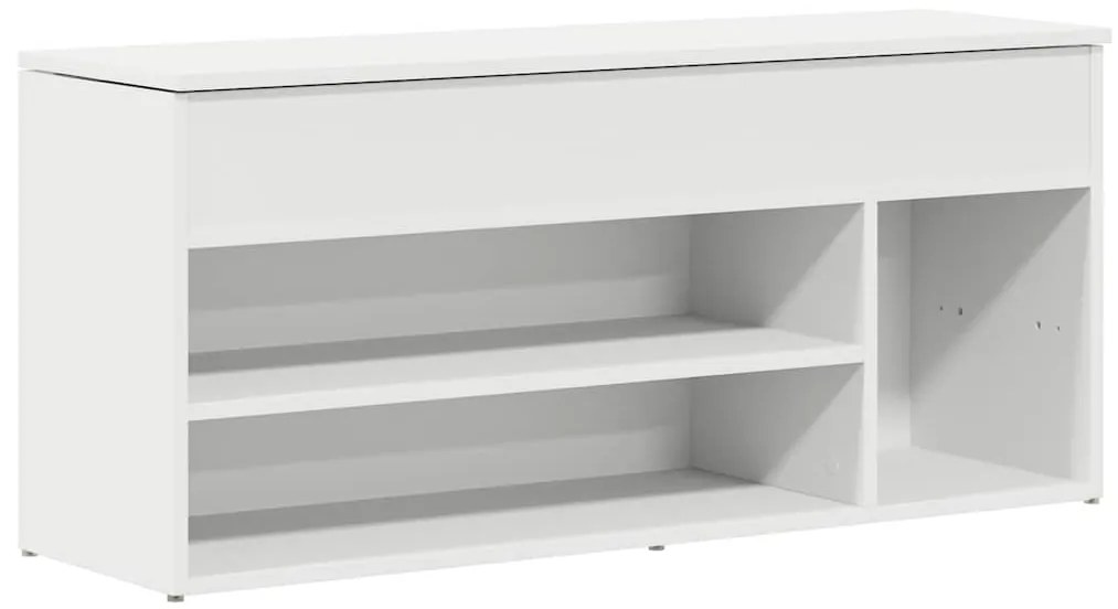 Πάγκος παπουτσιών vidaXL Λευκό 102x30,5x45 cm Κατασκευασμένο ξύλο