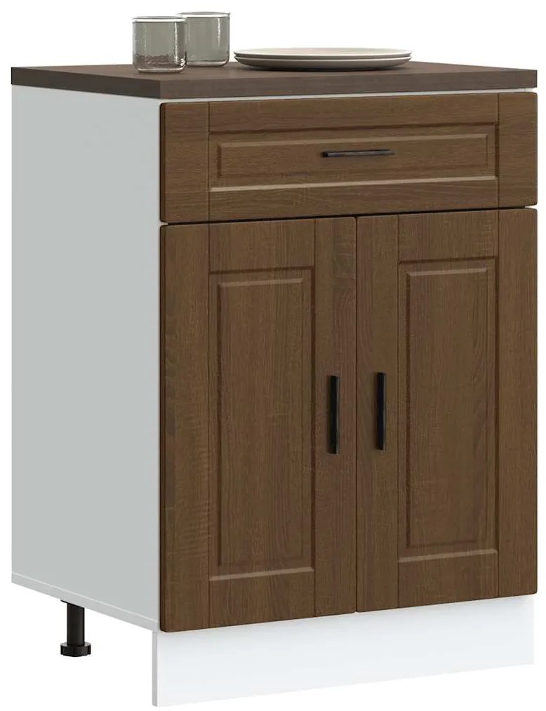 ντουλάπι βάσης κουζίνας Porto Καφέ Δρυς κατασκευασμένο ξύλο