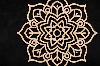 Intra απο ξύλο plywood 3mm-4mm πάχος – Διακόσμηση τοίχου Mandala Cut Laser Δίασταση  40x30 cm INTRAFABR-116086477