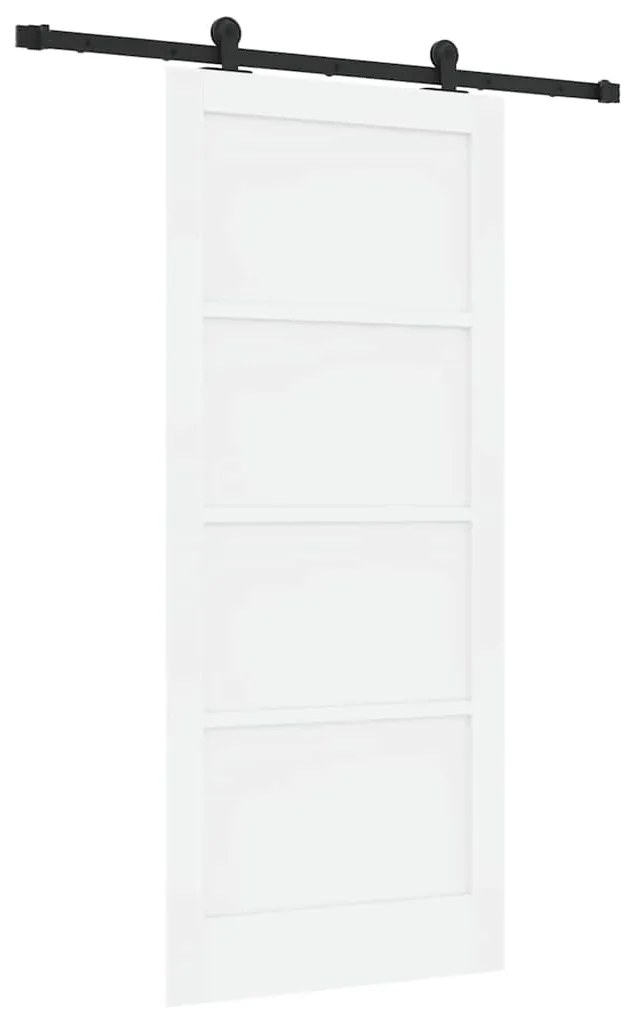 vidaXL Συρόμενη Πόρτα ORKDAL Λευκό και μαύρο 86 x 198.5 cm