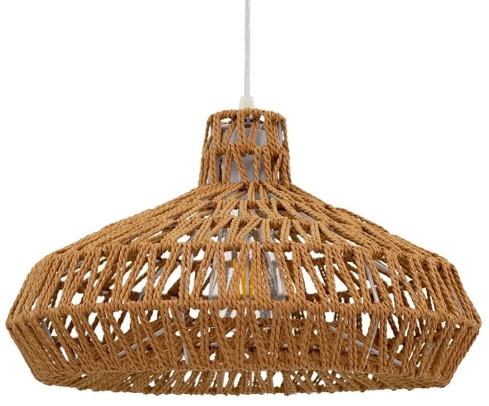 Φωτιστικό Οροφής Rayne 00910 1xΕ27 Με Πλέγμα Φ38x24cm Light Brown GloboStar