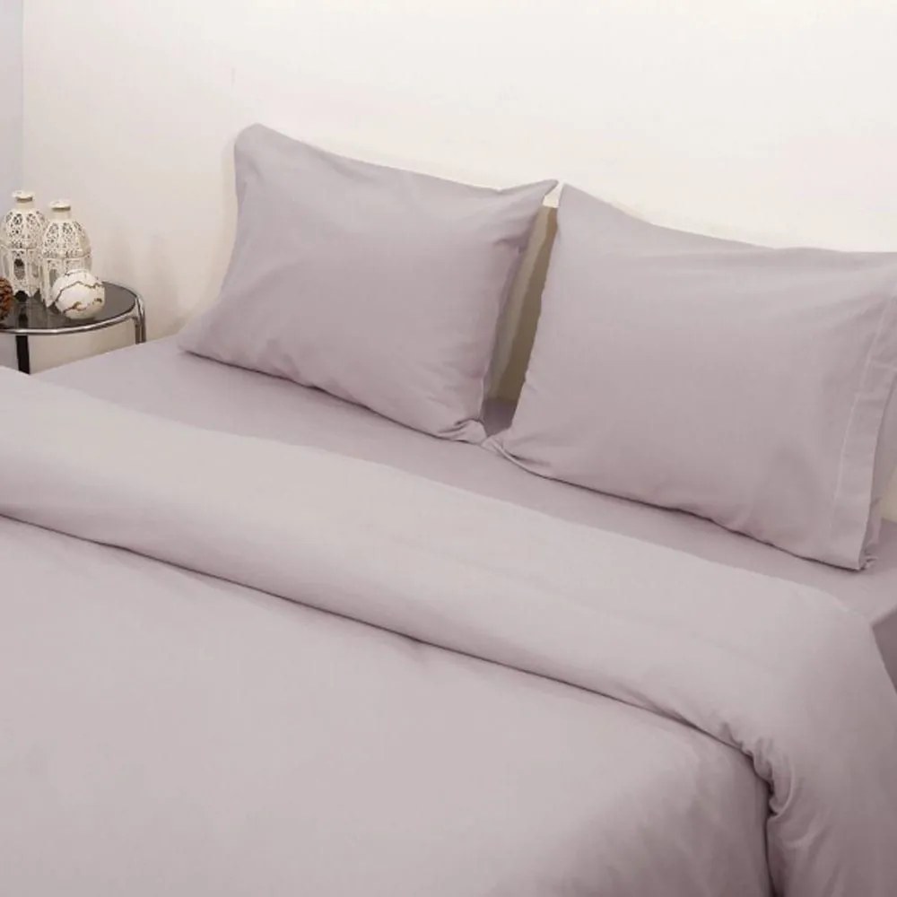 Μαξιλαροθήκες Σετ 2τμχ 3100 Grey Viopros 50Χ70 50x70cm 100% Cotton Flannel