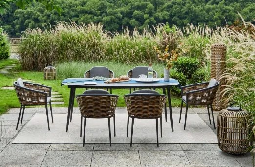 Artie   Musses Rattan/D7 Dining Set Anthracite  metax-01-00-2072 διάστ.0.0000 x 0.0000 x 0.0000