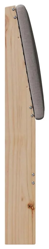 vidaXL Ταπετσαρισμένο κεφαλάρι Taupe 160 cm Στερεά ξυλεία πεύκου