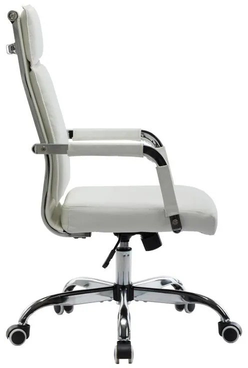 Καρέκλα γραφείου διευθυντη Mavel PU λευκό 55x62x100-110εκ 55x62x110 εκ.