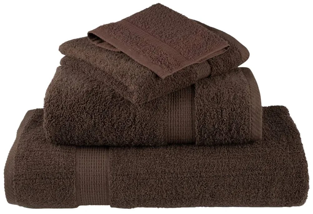 vidaXL Πετσέτες Μπάνιου Premium SOLUND 10 τεμ. Καφέ 70x140 εκ. 600 γρ./μ²
