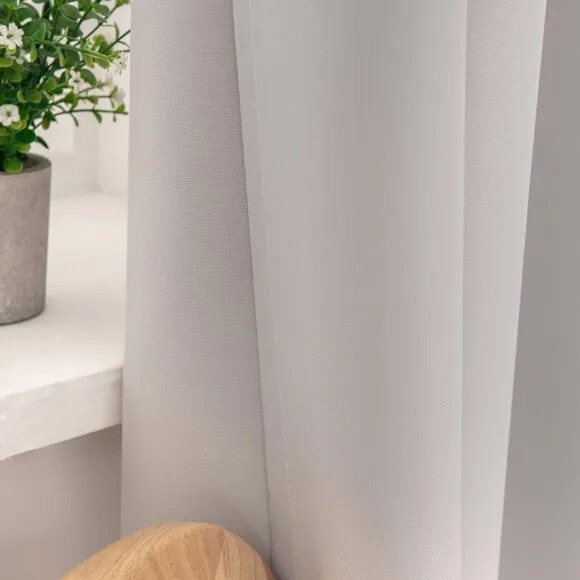 Beauty Home Κουρτίνα μεσαίας σκίασης με 8 μεταλλικούς κρίκους Effect Art 8443 140x270 Ασημί