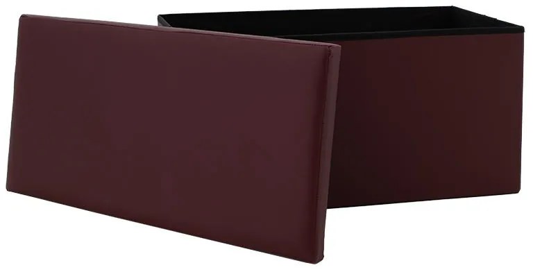 Σκαμπό-μπαούλο Cooperation pu σκούρο καφέ 76x38x38εκ 76x38x37.5 εκ.