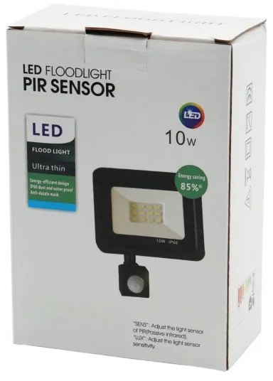 LED ΠΡΟΒΟΛΕΑΣ 10W ΜΕ PIR SENSOR TY-01143