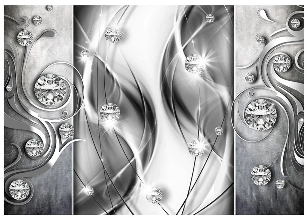 Φωτοταπετσαρία - Diamonds in Silver 250x175