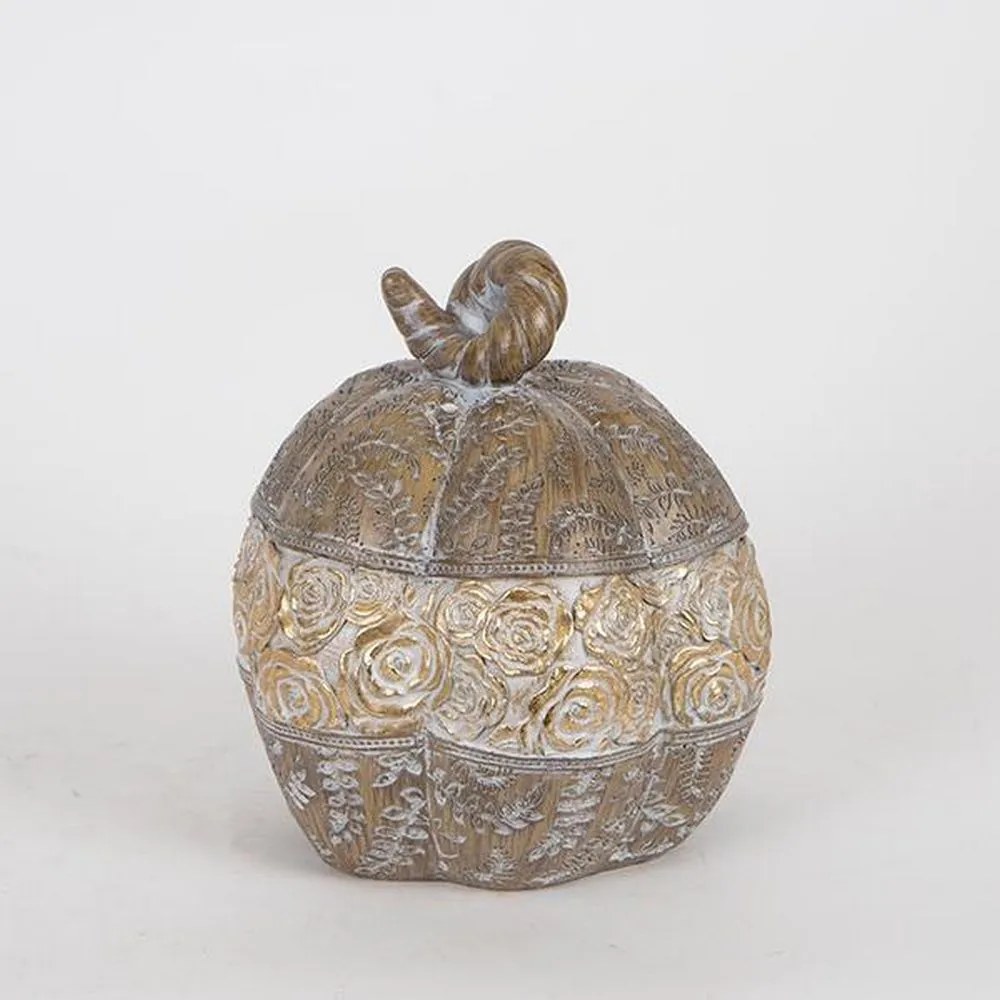Διακοσμητική Κολοκύθα 752-28523 15,5x15x17cm Gold-Brown Estheti Home Ceramic