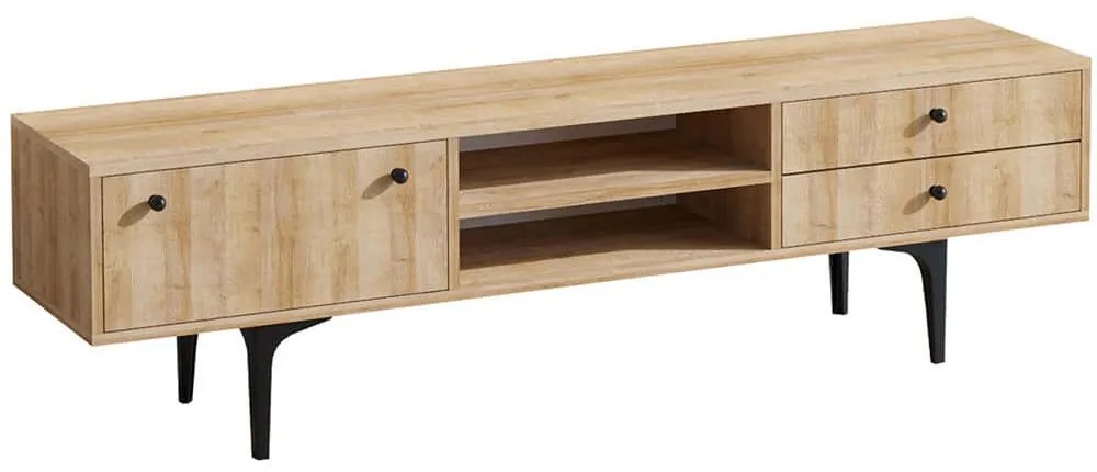 Έπιπλο Tηλεόρασης Alessa 393MRD1103 180x35x47cm Oak