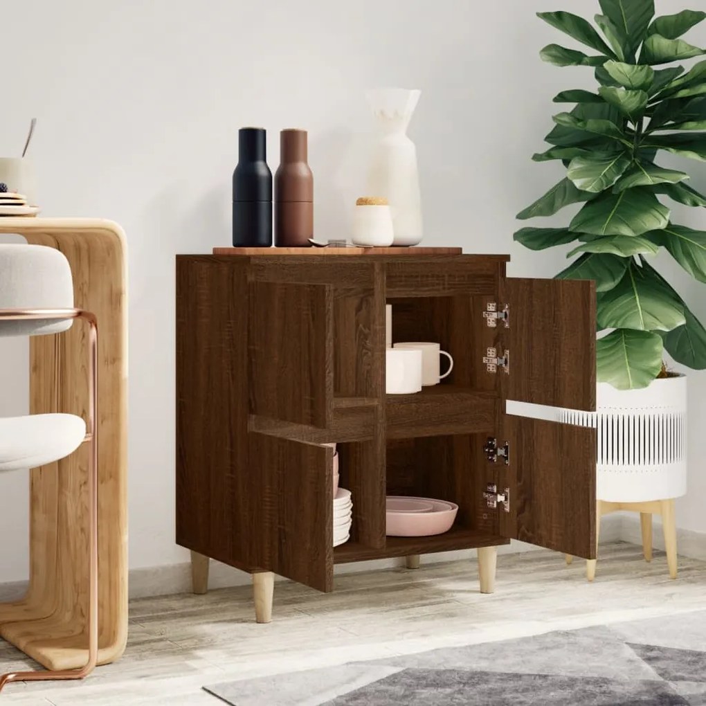 vidaXL Μπουφές Καφέ Δρυς 60x35x70 εκ. από Επεξεργασμένο Ξύλο