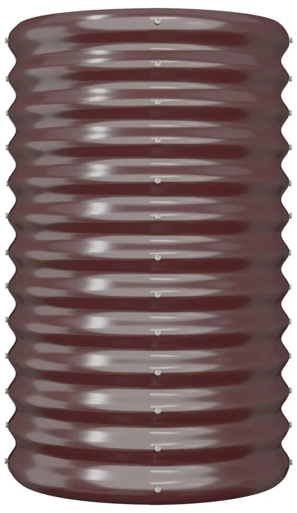 vidaXL Ζαρντινιέρα Καφέ 40x40x68 εκ. Γαλβανισμένος χάλυβας