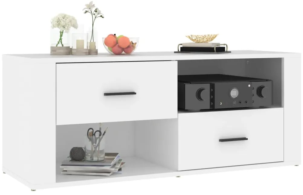 vidaXL Έπιπλο Τηλεόρασης Λευκό 100 x 35 x 40 εκ. Επεξ. Ξύλο