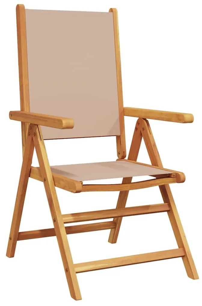 vidaXL Σέτ φαγητού για κήπο 7 pcs Taupe Μασίφ ξύλο ακακίας
